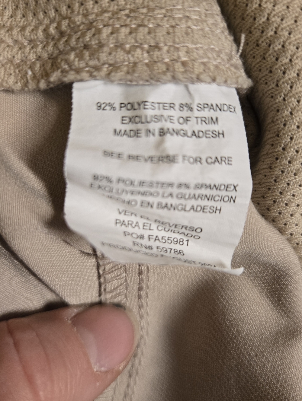 LEG3ND Joggers Pants Khaki Casual Athletic Zip Pockets Drawstring M - Picture 5 of 5